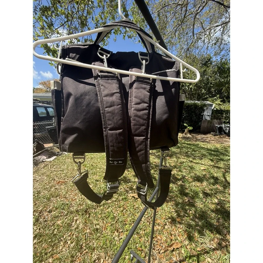 JuJuBe | Black BFF Diaper Bag Backpack w/ EXTRAS
